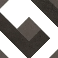 Carrelage sol et mur intérieur effet carreaux de ciment noirs et blancs L.20 x l.20 cm x ép.7,4 mm, Glamour Slate Mix- Outlet