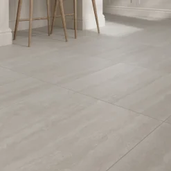 GoodHome Carrelage sol et mur intérieur gris clair effet pierre L.59,5 x l.59,5 cm x ép.9,5 mm, Kyat