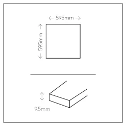 GoodHome Carrelage sol et mur intérieur gris clair effet pierre L.59,5 x l.59,5 cm x ép.9,5 mm, Kyat