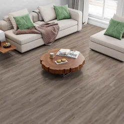 Ecoceramic Carrelage sol et mur intérieur effet bois taupe mat L.120 x l.20 cm x ép.9 mm, Urbanwood