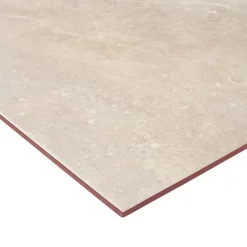 GoodHome Carrelage sol et mur intérieur beige effet pierre L.45 x l.45 cm x ép.9,1 mm, Limo Mocca