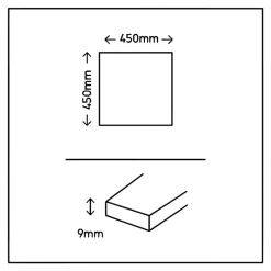 GoodHome Carrelage sol et mur intérieur beige effet pierre L.45 x l.45 cm x ép.9,1 mm, Limo Mocca