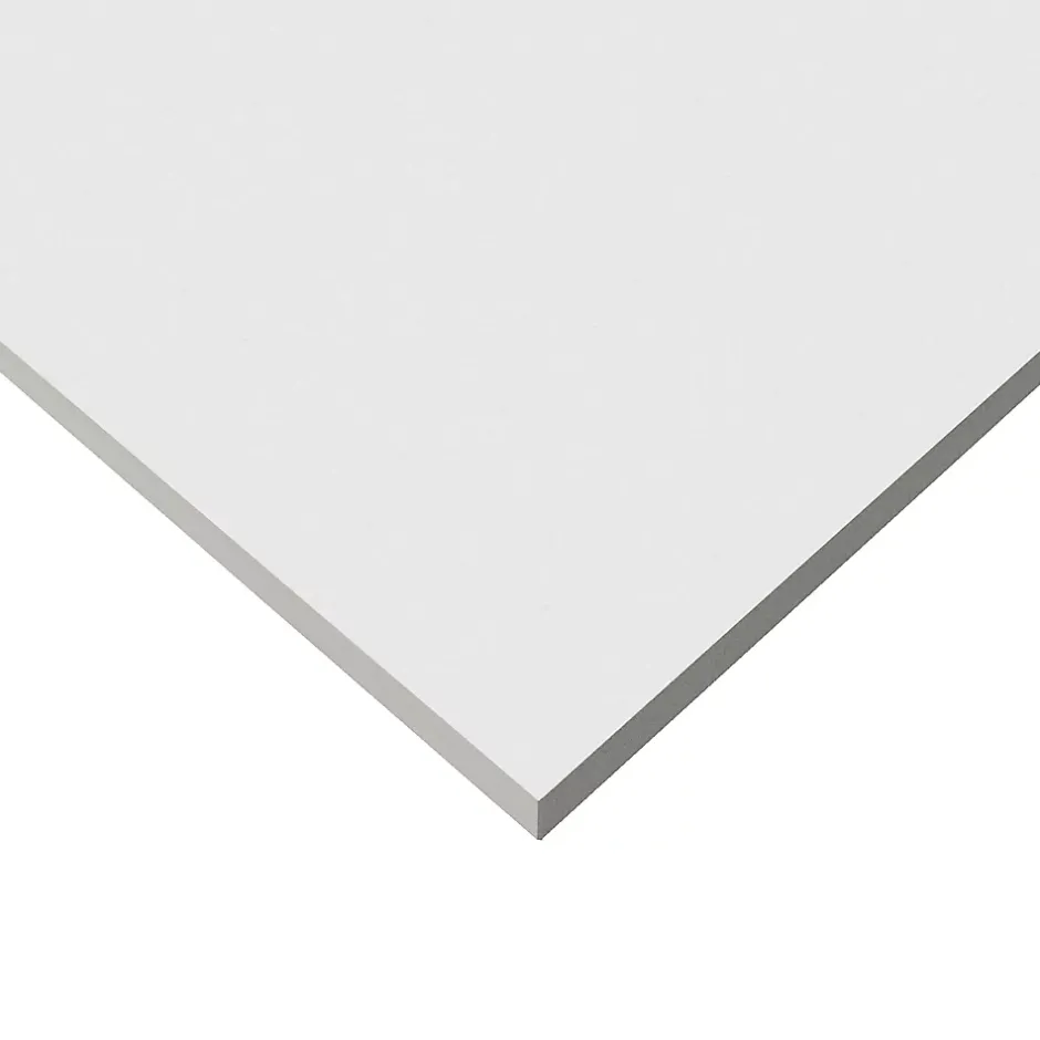 Carrelage sol et mur intérieur blanc mat L.60 x l.60 cm x ép.9 mm, Plain-GoodHome Online