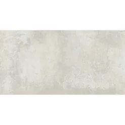 Carrelage sol et mur intérieur en grès cérame émaillé effet béton blanc satin L.61 x l.31 cm x ép.8 mm, Malt