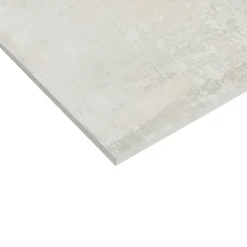 Carrelage sol et mur intérieur en grès cérame émaillé effet béton blanc satin L.61 x l.31 cm x ép.8 mm, Malt