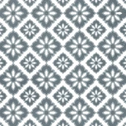 Carrelage sol et mur intérieur effet carreaux de ciment tons bleus L.20 x l.20 cm x ép.7,4 mm, Glamour Océan Mix- Best