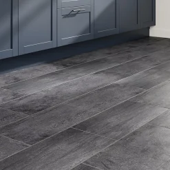 GoodHome Carrelage sol et mur intérieur anthracite effet pierre L.60 x l.30 cm x ép.9,5 mm, Oikos