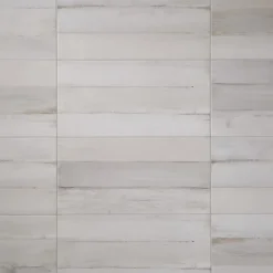 Carrelage sol et mur intérieur effet bois brut gris clair L.60 x l.30 cm x ép.8,7 mm, Norwegio- New