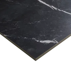 Carrelage sol et mur intérieur effet marbre noir mat L.60 x l.60 cm x ép.9 mm, Ultimate Marble-GoodHome Outlet