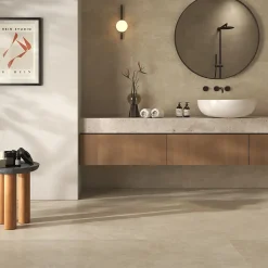 Carrelage sol et mur intérieur beige effet pierre L.60,4 x l.30 cm x ép.7,4 mm, Mitha