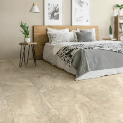 Carrelage sol et mur intérieur effet pierre beige L.60 x l.60 cm x ép.8 mm, Siena- New