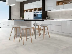 Carrelage sol et mur intérieur effet béton gris mat L.120 x l.60 cm x ép.9,2 mm, Abstract