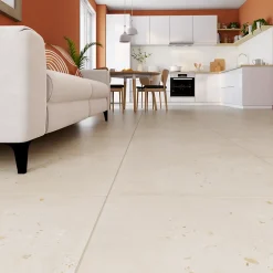 Carrelage sol et mur intérieur effet pierre beige L.60 x l.60 cm x ép.9,5 mm, Illusion