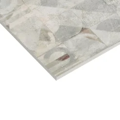 Carrelage sol et mur intérieur en grès cérame émaillé effet béton décoré multicouleurs satin L.61 x l.31 cm x ép.8 mm, Malt- Online