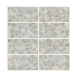 Carrelage sol et mur intérieur en grès cérame émaillé effet béton décoré multicouleurs satin L.61 x l.31 cm x ép.8 mm, Malt- Online