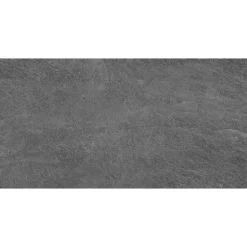 Carrelage sol et mur intérieur gris foncé effet pierre L.60,4 x l.30 cm x ép.7,4 mm, Mitha- Clearance