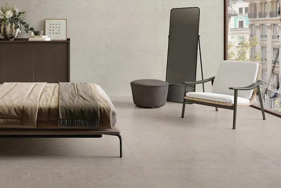 RAK Ceramics Carrelage sol et mur intérieur / extérieur effet béton Créative Concrète P Stone Grey l.60 X L.120 cm rectifié 1er choix R11