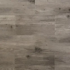 Carrelage sol et mur intérieur effet bois brut gris L.60 x l.30 cm x ép.8,7 mm, Norwegio- Discount