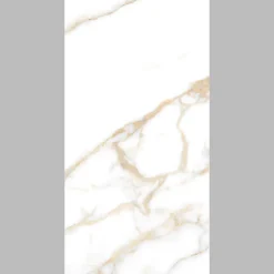 Carrelage sol et mur intérieur en grès cérame effet marbre blanc mat L.120 x l.60 cm x ép.9 mm, Fiordo Reve- Outlet