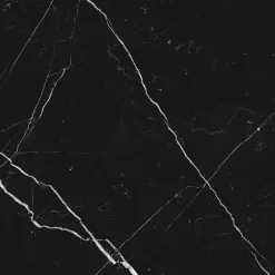 Carrelage sol et mur intérieur en grès cérame effet marbre noir poli L.60 x l.60 cm x ép.9 mm, Fiordo Tresor