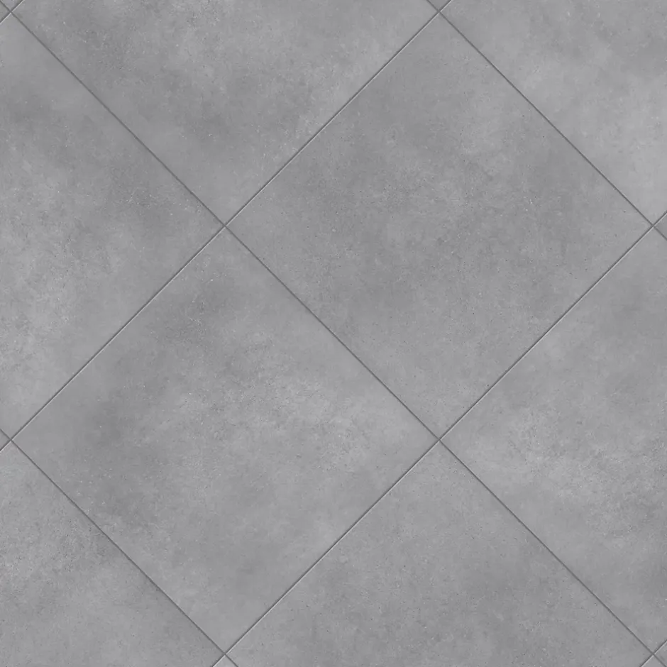 GoodHome Carrelage sol et mur intérieur gris mat effet béton L.42.6 x l.42.6 cm x ép.7,4 mm, Konkrete