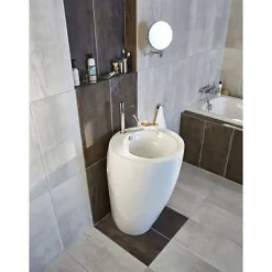 Carrelage sol et mur intérieur grès cérame brun effet pierre L.60 x l.30 cm x ép.9,5 mm, Dourtio- Clearance