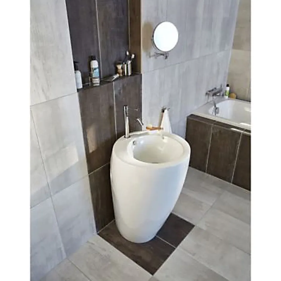 Carrelage sol et mur intérieur grès cérame brun effet pierre L.60 x l.30 cm x ép.9,5 mm, Dourtio- Clearance