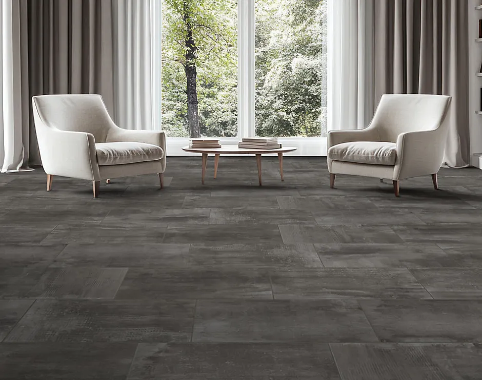 Carrelage sol et mur intérieur grès cérame brun effet pierre L.60 x l.30 cm x ép.9,5 mm, Dourtio- Clearance