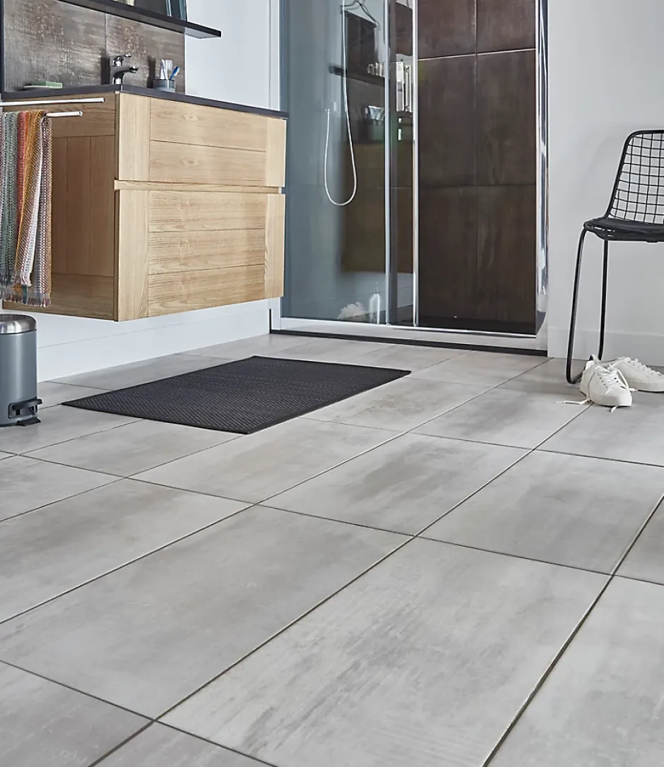 Carrelage sol et mur intérieur grès cérame brun effet pierre L.60 x l.30 cm x ép.9,5 mm, Dourtio- Clearance