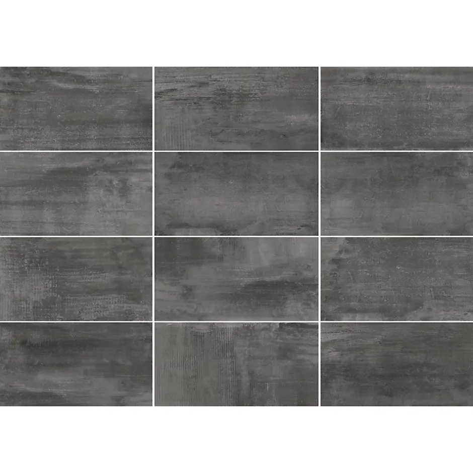 Carrelage sol et mur intérieur grès cérame brun effet pierre L.60 x l.30 cm x ép.9,5 mm, Dourtio- Clearance