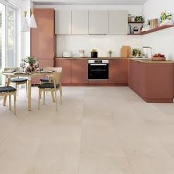 Carrelage sol et mur intérieur effet pierre beige mat L.45 x l.45 cm x ép.8,5 mm, Rodas