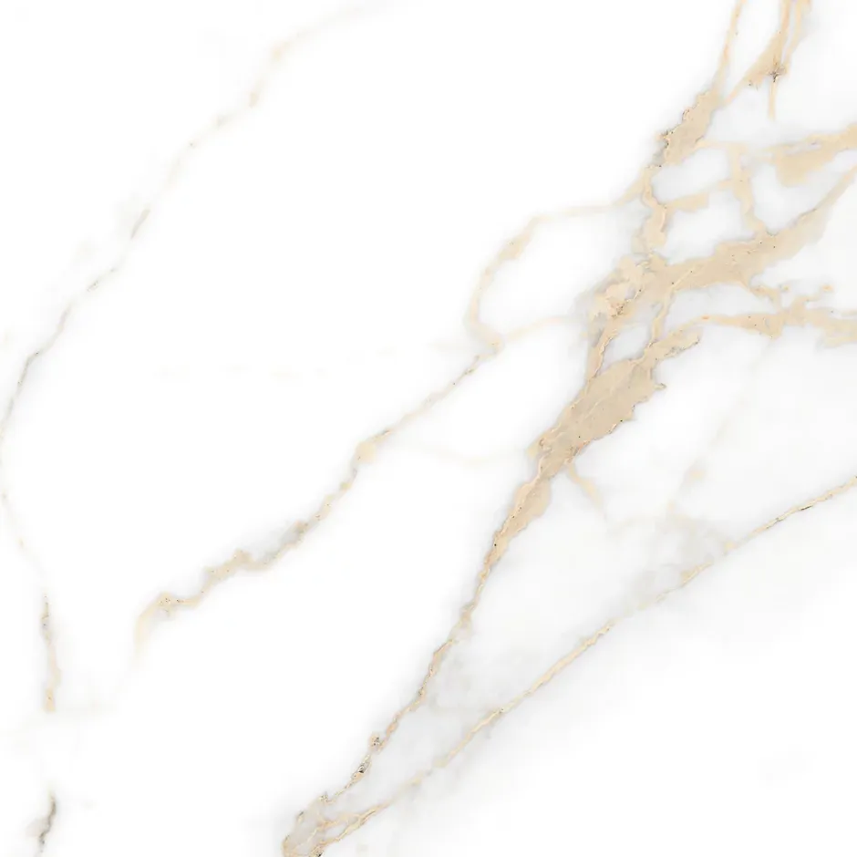 Carrelage sol et mur intérieur en grès cérame effet marbre blanc poli L.60 x l.60 cm x ép.9 mm, Fiordo Reve- Hot