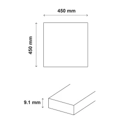 Carrelage sol et mur intérieur gris clair effet pierre L.45 x l.45 cm x ép.9,1 mm, Limo