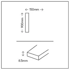 GoodHome Carrelage sol et mur intérieur effet bois brut beige L.15 x l.90 cm x ép.9 mm, Lulea