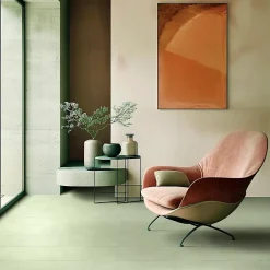 Carrelage sol et mur intérieur uni vert menthe L.20 x l.20 cm x 7,4 mm, Glamour Mint- Outlet