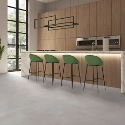 Carrelage sol et mur intérieur gris clair effet béton L.60 x l.60 cm x ép.9,5 mm, District-Ecoceramic Discount