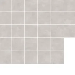 Carrelage sol et mur intérieur gris clair effet béton L.60 x l.60 cm x ép.9,5 mm, District-Ecoceramic Discount