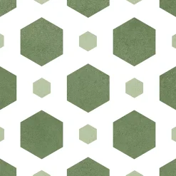 Carrelage sol et mur intérieur effet carreaux de ciment tons vert menthe L.20 x l.20 cm x ép.7,4 mm, Glamour Mint Mix