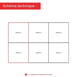 Carrelage sol et mur intérieur en grès cérame émaillé gris effet béton L.100 x l.100 cm x ép.10 mm, Tokyo