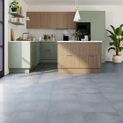 Carrelage sol et mur intérieur effet béton gris L.45 x l.45 cm x ép.8 mm, Newport- Hot