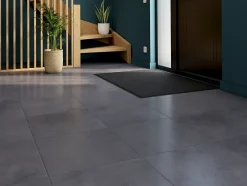 Carrelage sol et mur intérieur effet béton gris L.45 x l.45 cm x ép.8 mm, Newport- Hot