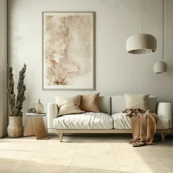 Carrelage sol et mur intérieur en grès cérame effet pierre beige mat L.60 x l.30 cm x ép.7,4 mm, Traverno