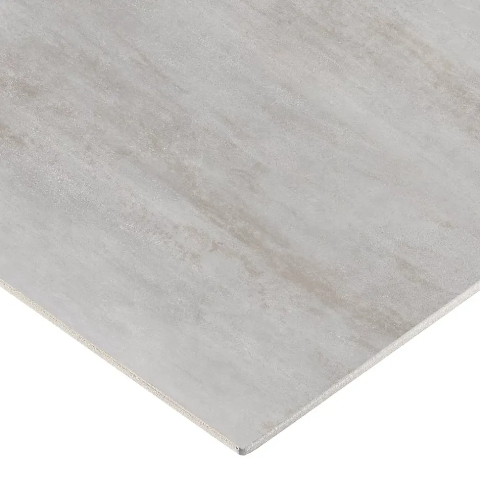 Carrelage sol et mur intérieur en grès cérame émaillé effet béton gris mat L.60 x l.60 cm ép.7,4 mm, Upper-Gresmalt New