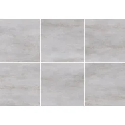 Carrelage sol et mur intérieur en grès cérame émaillé effet béton gris mat L.60 x l.60 cm ép.7,4 mm, Upper-Gresmalt New