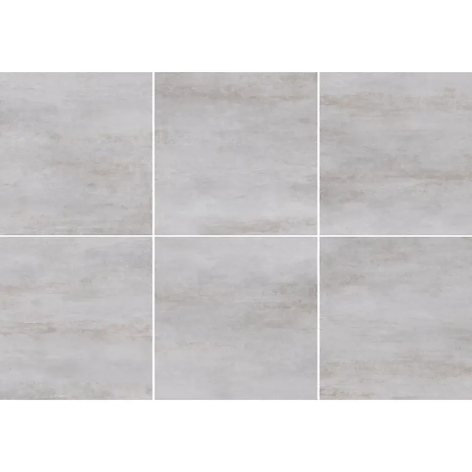 Carrelage sol et mur intérieur en grès cérame émaillé effet béton gris mat L.60 x l.60 cm ép.7,4 mm, Upper-Gresmalt New