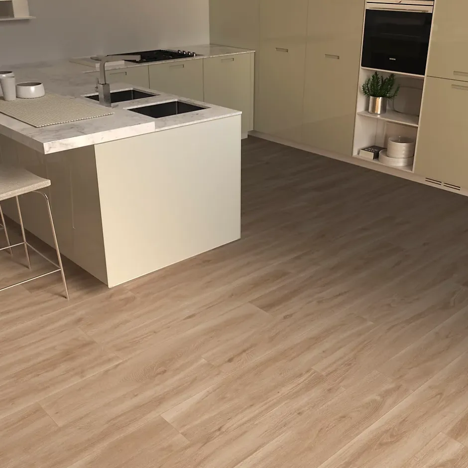 Ecoceramic Carrelage sol et mur intérieur effet bois clair L.120 x l.20 cm x ép.9 mm, Urbanwood haya