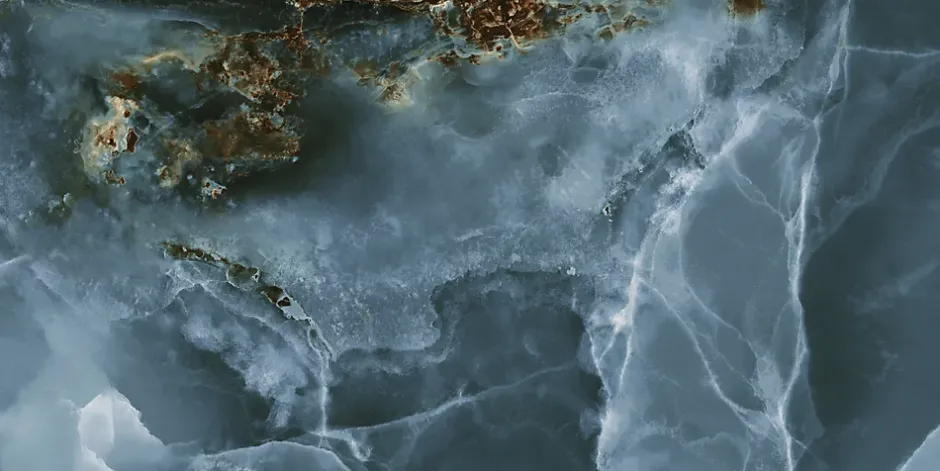 Carrelage sol et mur intérieur effet marbre bleu poli L.120 x l.60 cm x ép.10,5 mm, Iceland- Hot