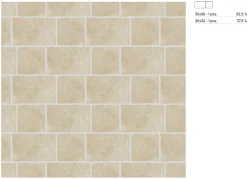 Carrelage sol et mur intérieur effet pierre ivoire mat L.30 x l.30 cm x ép.9 mm, Sunstone