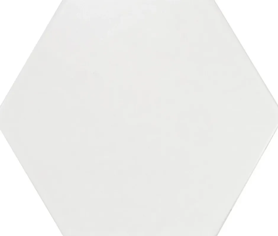Equipe Ceramica Carrelage sol et mur intérieur hexagonal uni blanc mat L.20 x l.17,5 cm x ép.8 mm, Hexa