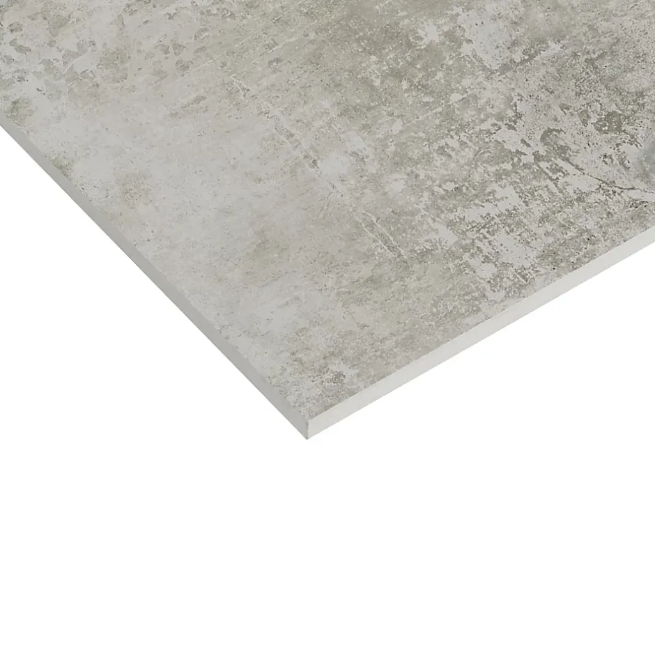 Carrelage sol et mur intérieur en grès cérame émaillé effet béton gris L.60 x l.60 cm x ép.8 mm Malt- Best